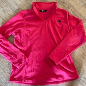 NORTH FACE HOT PINK QUARTER ZIP L